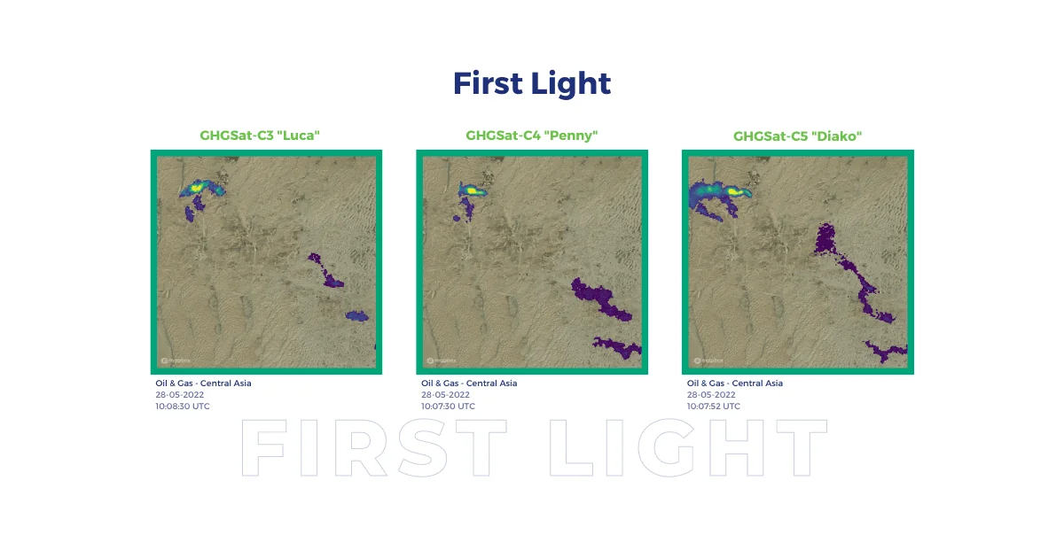First emissions detected by new satellites