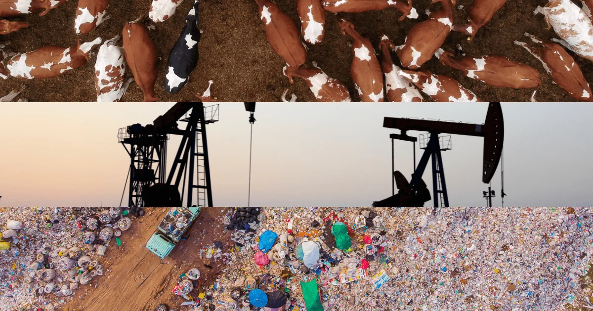 What are the main sources of methane in the atmosphere?